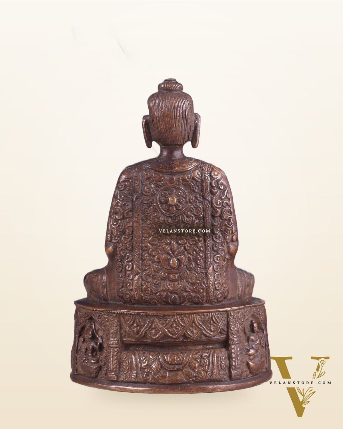 Unique Buddha in Deep Meditation Brass Statue | Intricate Craftsmanship 7"
