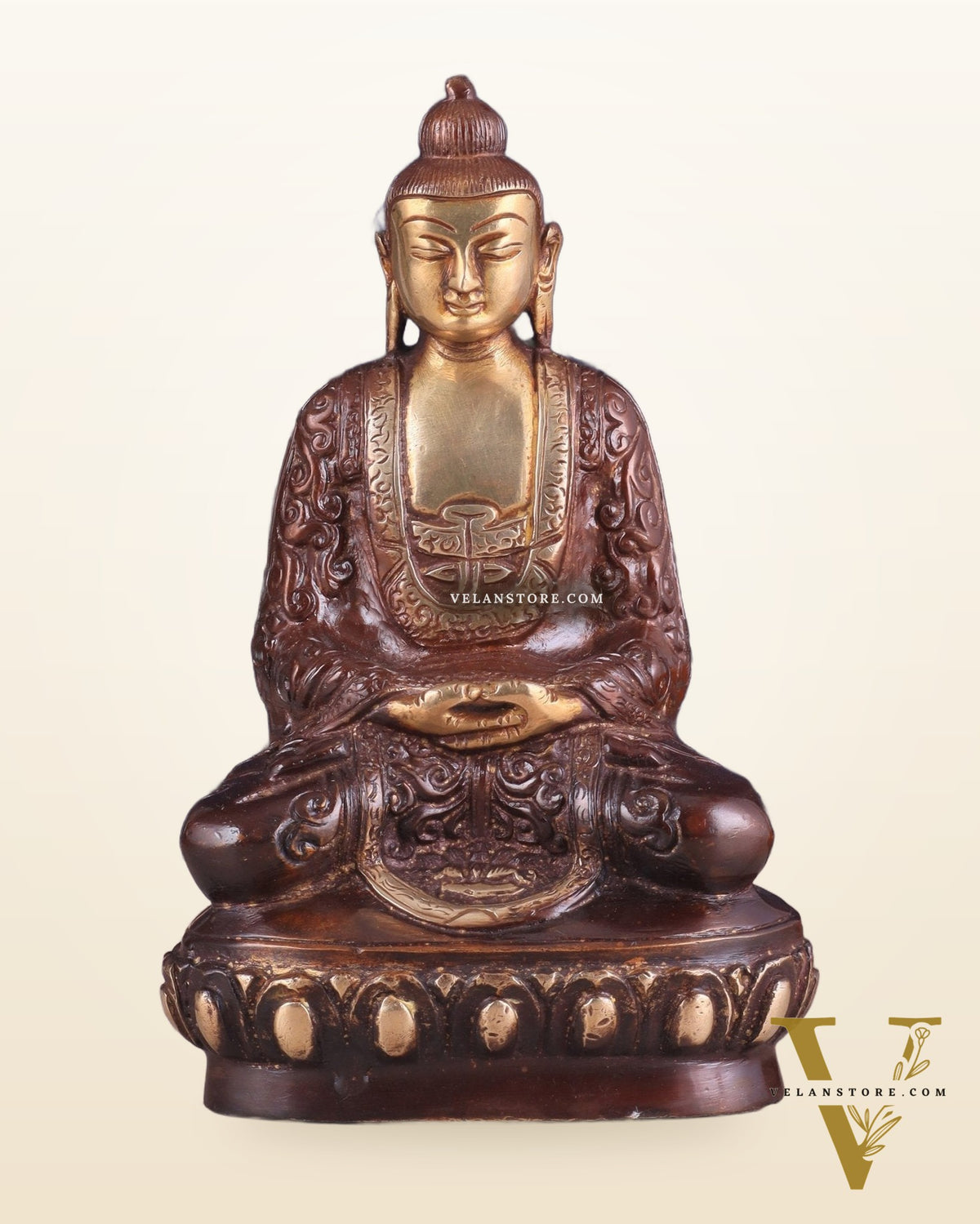 Unique Buddha in Deep Meditation Brass Statue | Premium Craftsmanship
