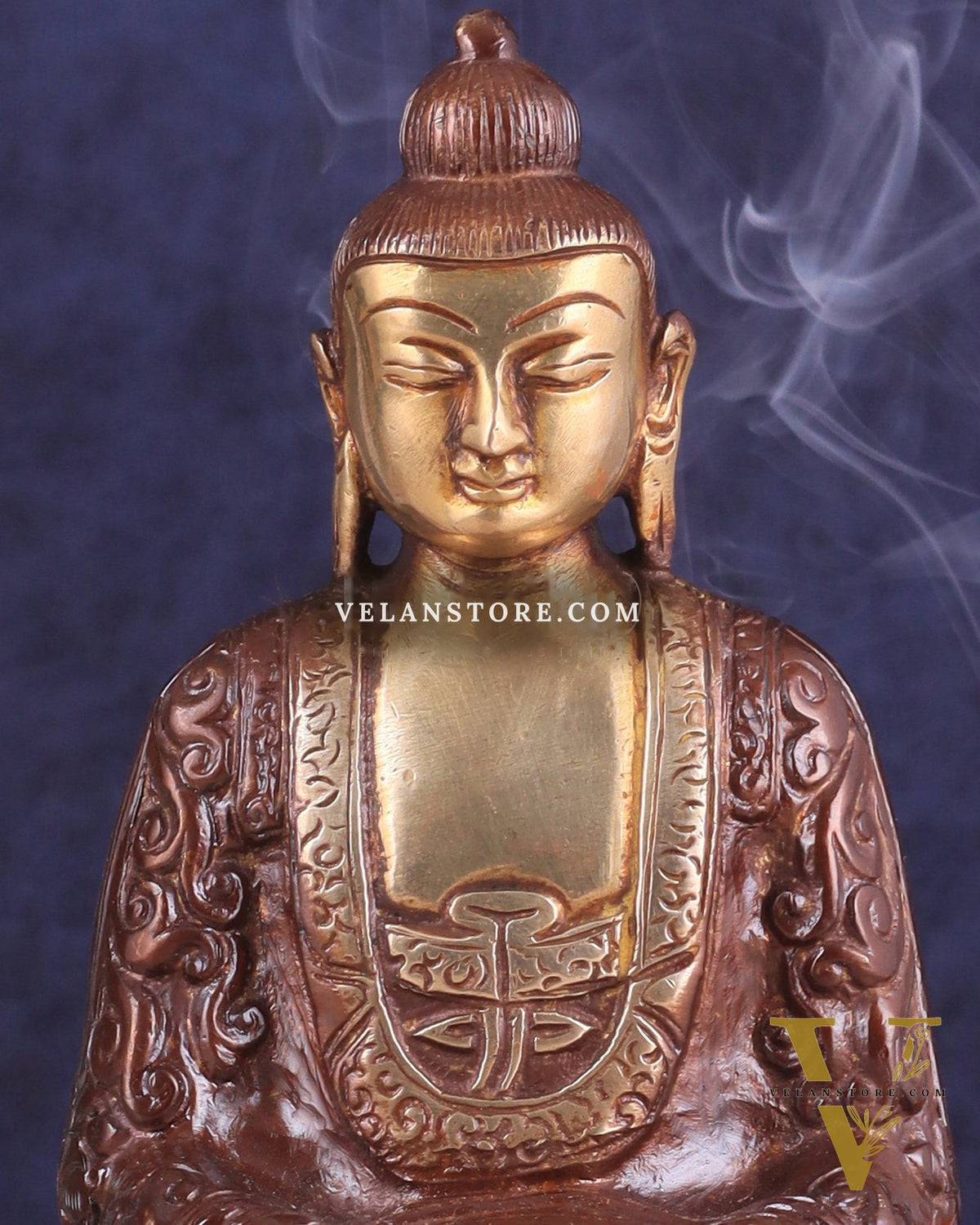 Unique Buddha in Deep Meditation Brass Statue | Premium Craftsmanship