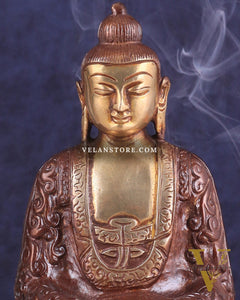 Unique Buddha in Deep Meditation Brass Statue | Premium Craftsmanship