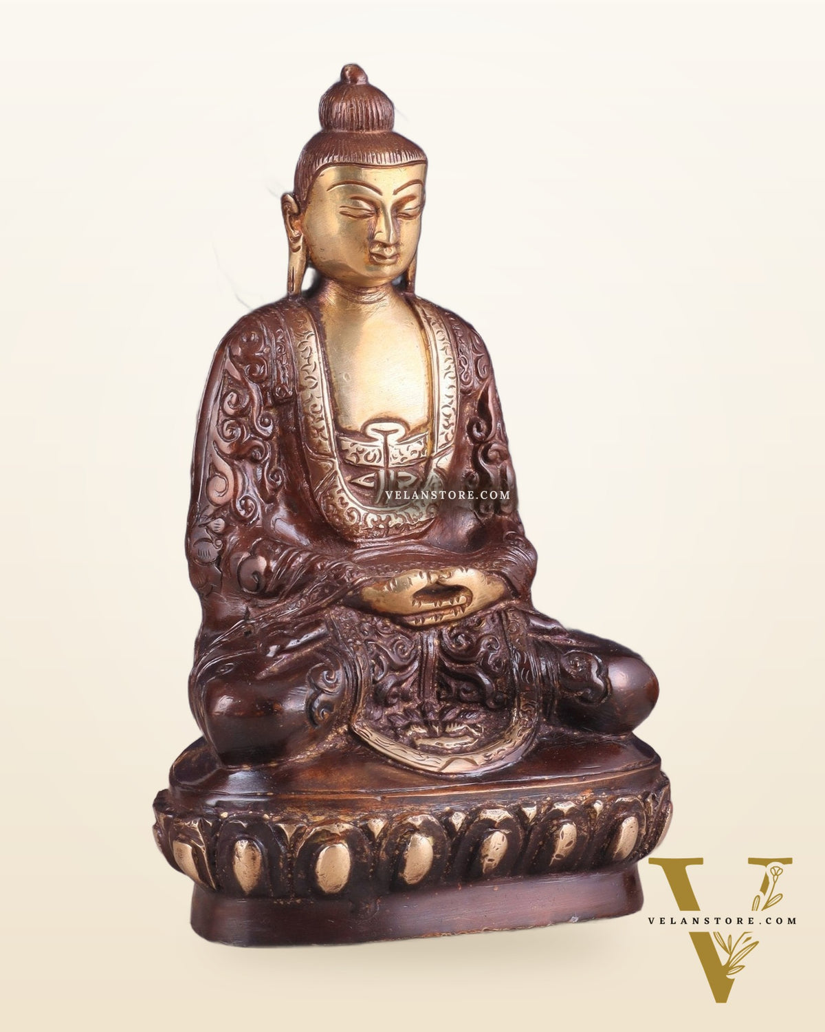 Unique Buddha in Deep Meditation Brass Statue | Premium Craftsmanship