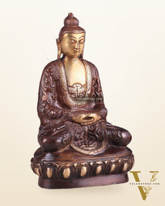 Unique Buddha in Deep Meditation Brass Statue | Premium Craftsmanship