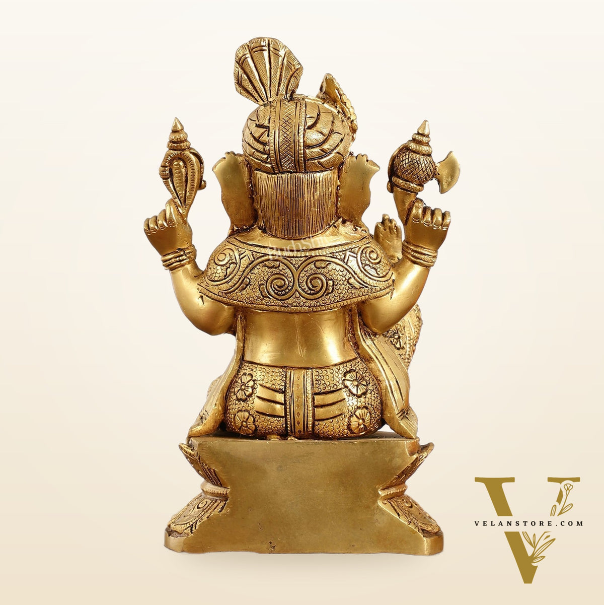 Unique Handcrafted Brass Ganapathi Statue 10 inch