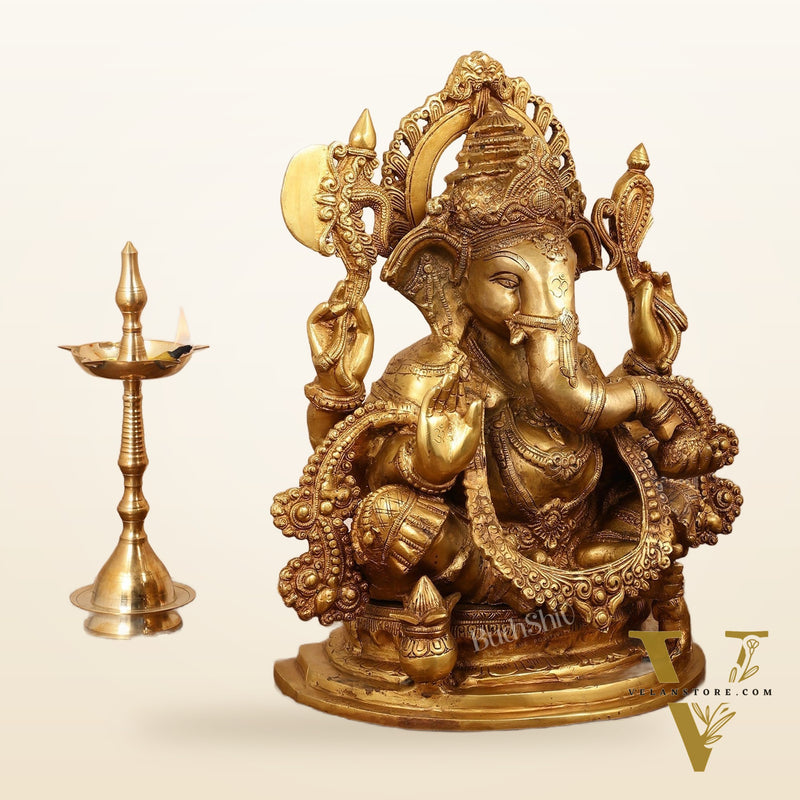 Unique lord Ganesha Brass Idol Height 20 inch