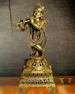 Unique Pure Brass Lord Krishna statue 26 inch