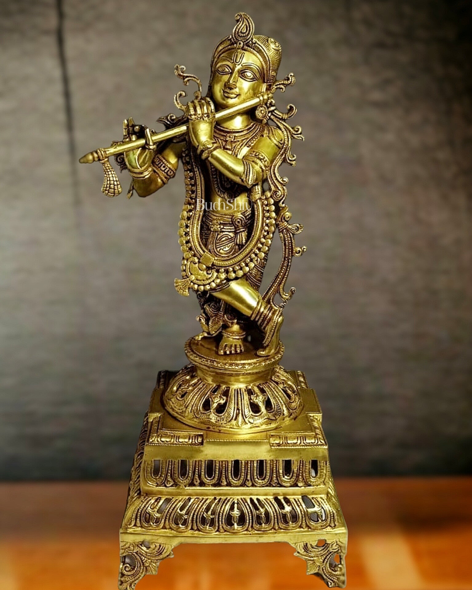 Unique Pure Brass Lord Krishna statue 26 inch