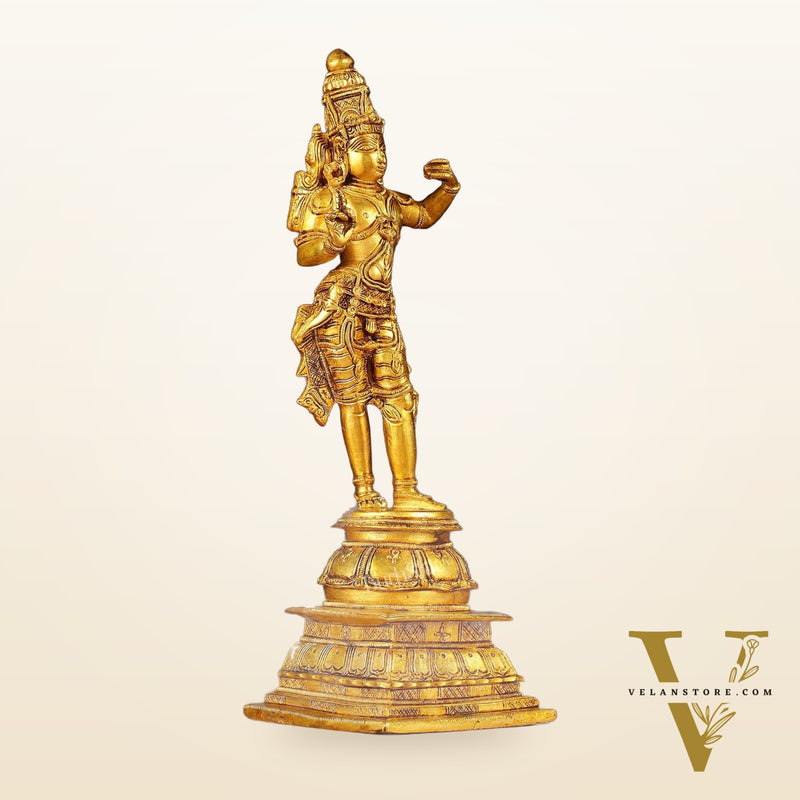 Unique Pure Brass Lord Rama Statue 11"