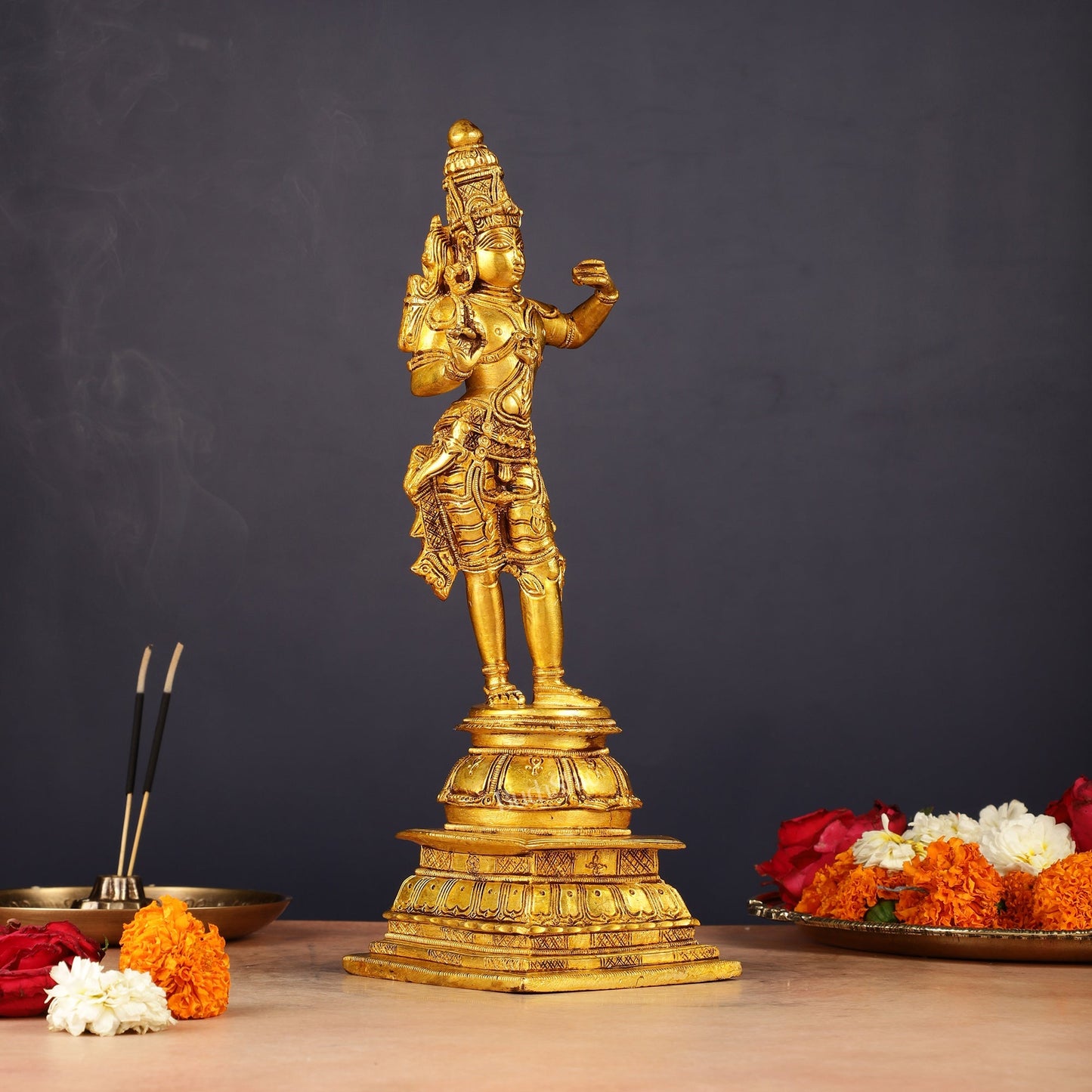 Unique Pure Brass Lord Rama Statue 11"