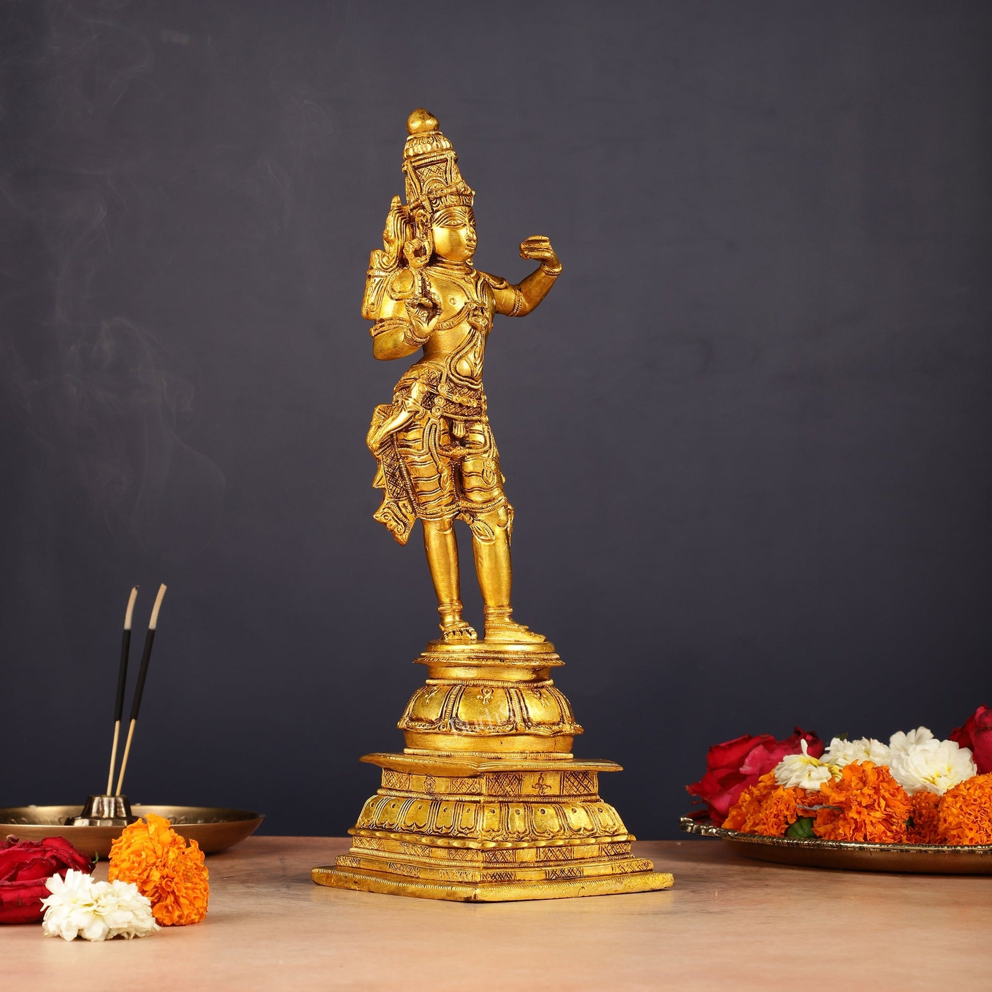 Unique Pure Brass Lord Rama Statue 11"