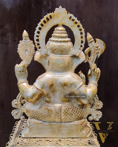 Unique Stone Finish Ganesha  Brass Idol  Height 20 inches