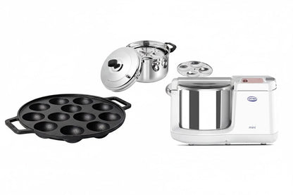 Complete South Indian Breakfast Combo - Wet Grinder, Idli & Appam Bundle