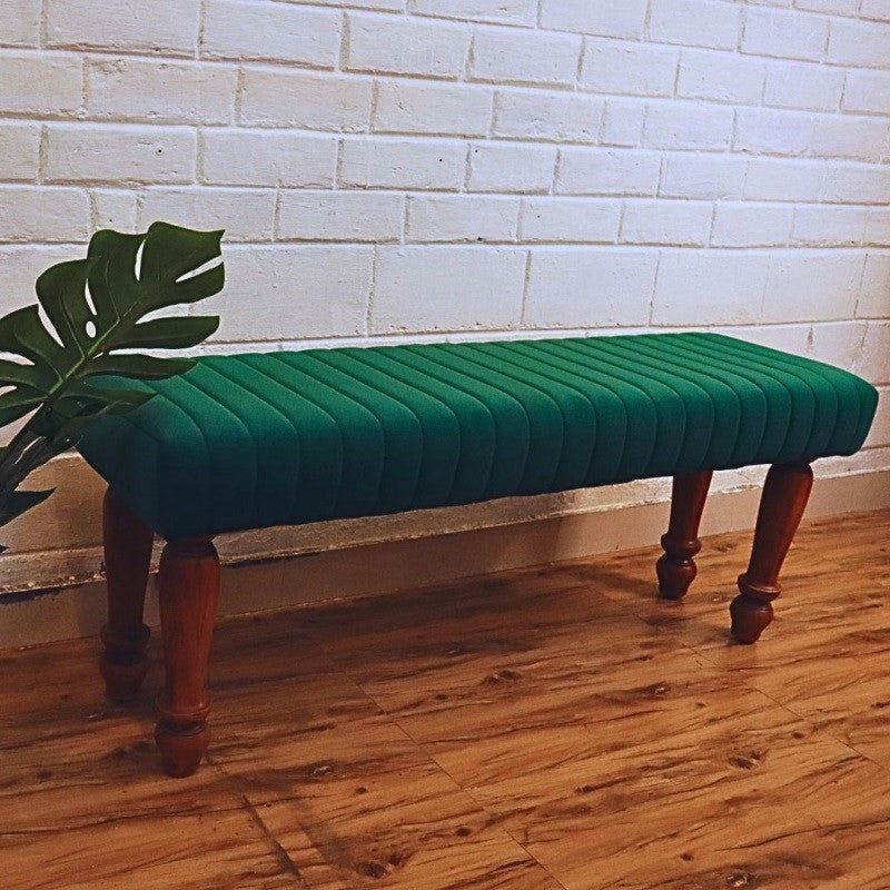 Piccolo Upholstered Bench (Dark Olive Green)