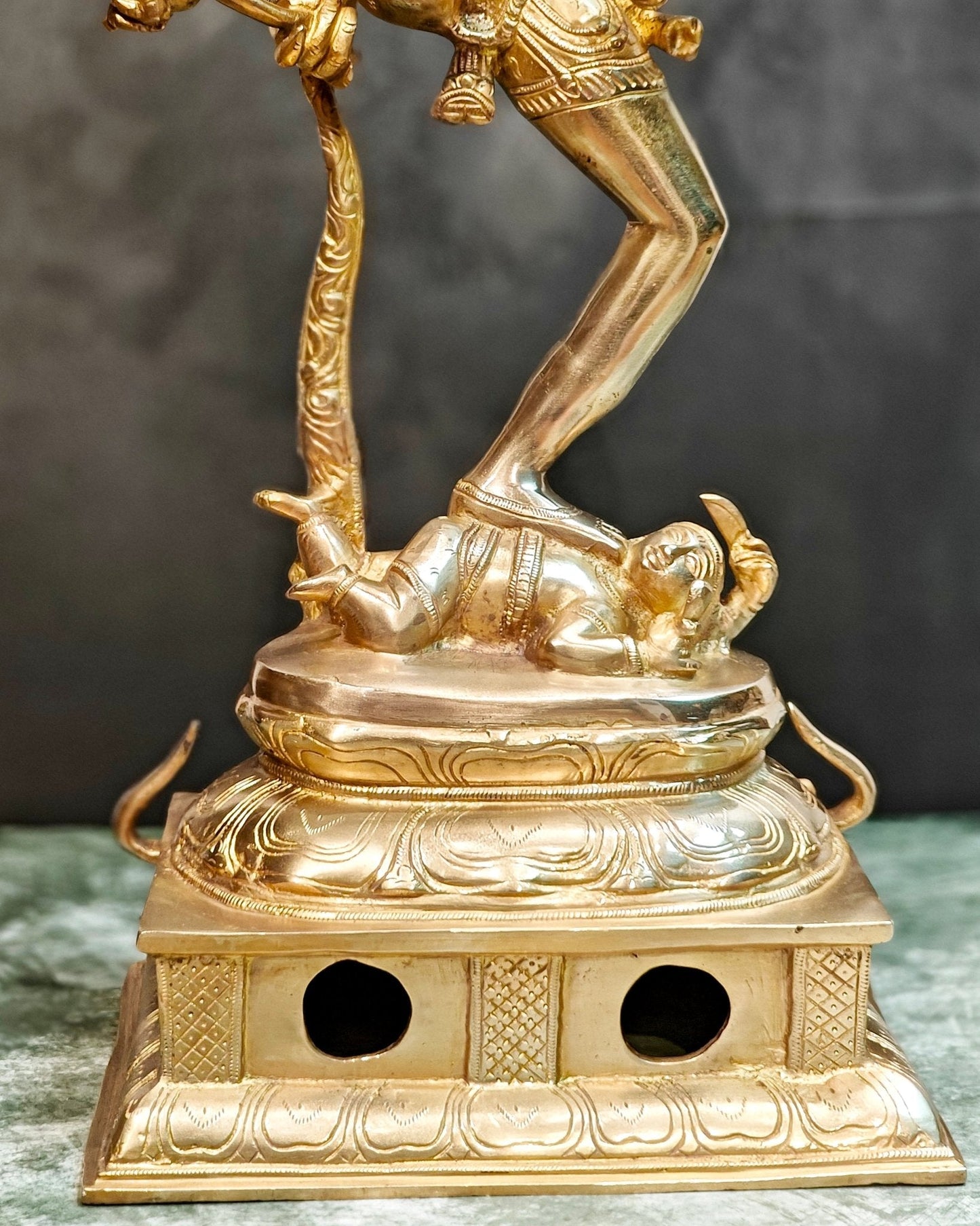 Urdhava Tandava Shiny 26 inch Brass Tripurantaka Lord Shiva Statue