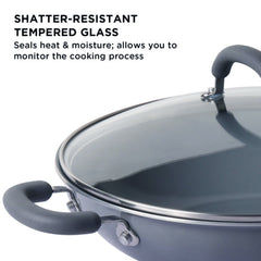 Meyer Anzen Ceramic Coated Cookware 20cm Wok / Kadai with Lid