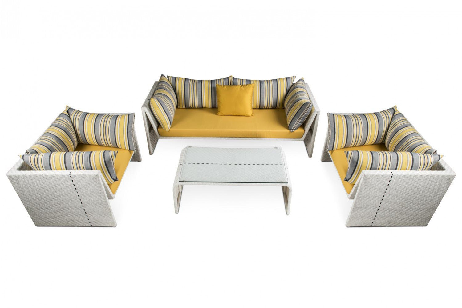 Marino Outdoor Sofa Set 2 Seater , 2 Single seater and 1 Center Table (Sea Shell)