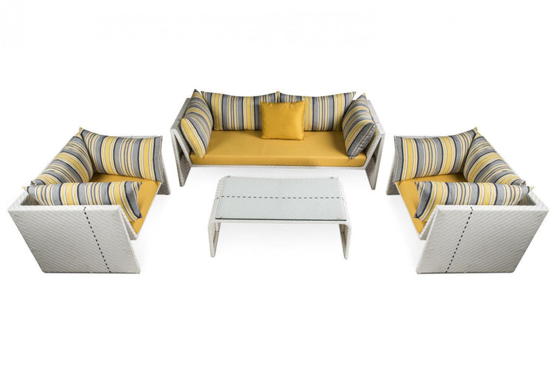 Marino Outdoor Sofa Set 2 Seater , 2 Single seater and 1 Center Table (Sea Shell)
