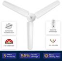 Superfan V1 with 5 Year Warranty BLDC Motor with Remote 1400 mm Ceiling Fan (5 Star | White | Pack of 1)
