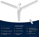 Superfan V1 with 5 Year Warranty BLDC Motor with Remote 1400 mm Ceiling Fan (5 Star | White | Pack of 1)
