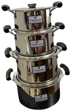 Vcookware स्टेनलेस स्टील स्टू पैन ढक्कन सहित-2