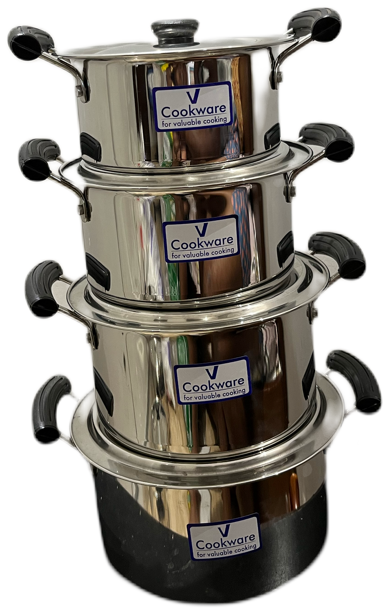 Vcookware स्टेनलेस स्टील स्टू पैन ढक्कन सहित-2