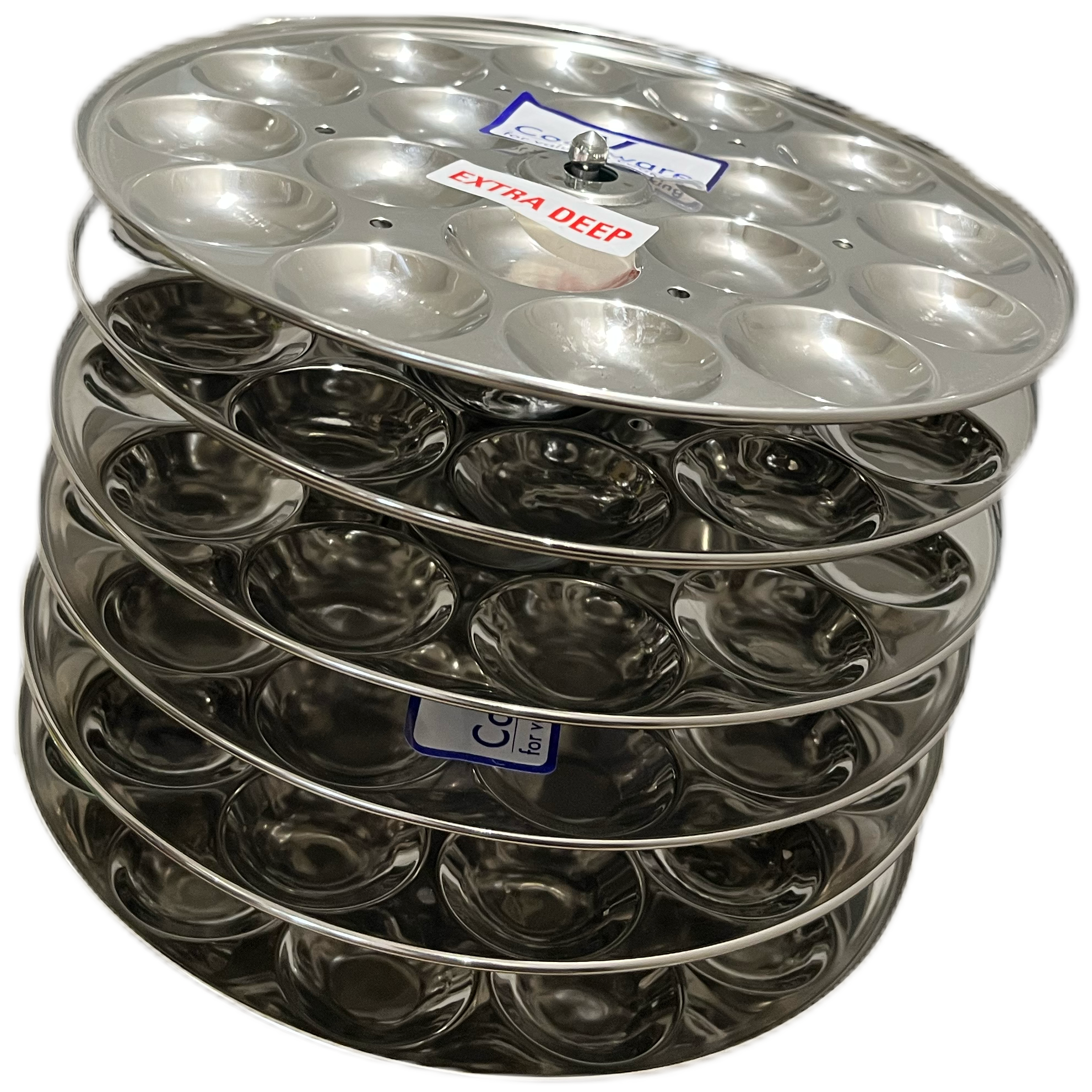Vcookware Mini idly plate extra deep idli stand set