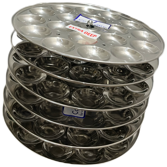 Vcookware Mini idly plate extra deep idli stand set