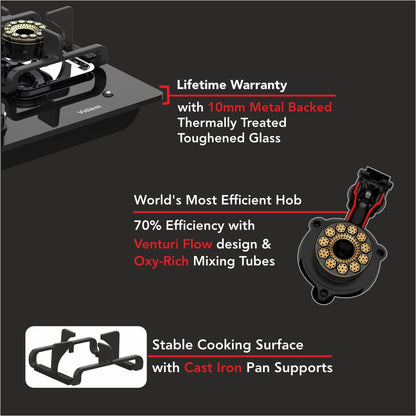 VIDIEM VOGUE V1 3-Burner Gas Cooktop