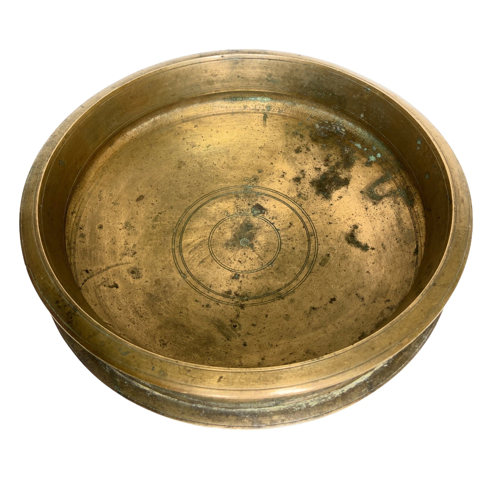 Bhunes Brass Antqiue Urli Traditional Bowl For Home Décor,Brown, 4 Inch, 1 Piece