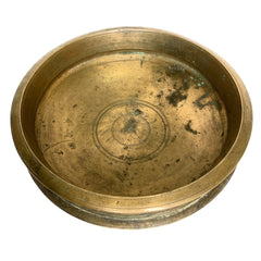 Bhunes Brass Antqiue Urli Traditional Bowl For Home Décor,Brown, 4 Inch, 1 Piece