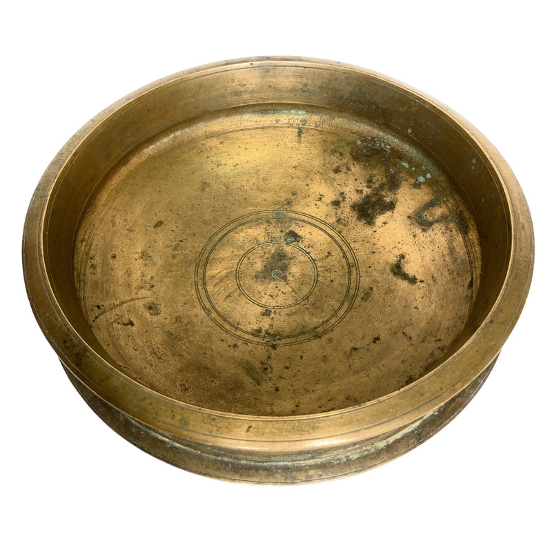 Bhunes Brass Antqiue Urli Traditional Bowl For Home Décor,Brown, 4 Inch, 1 Piece