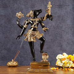 Varaha - Third Incarnation of Lord Vishnu Brass Idol | with bhooma Devi 17.5"