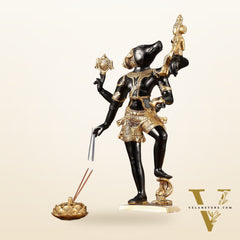 Varaha - Third Incarnation of Lord Vishnu Brass Idol | with bhooma Devi 17.5"