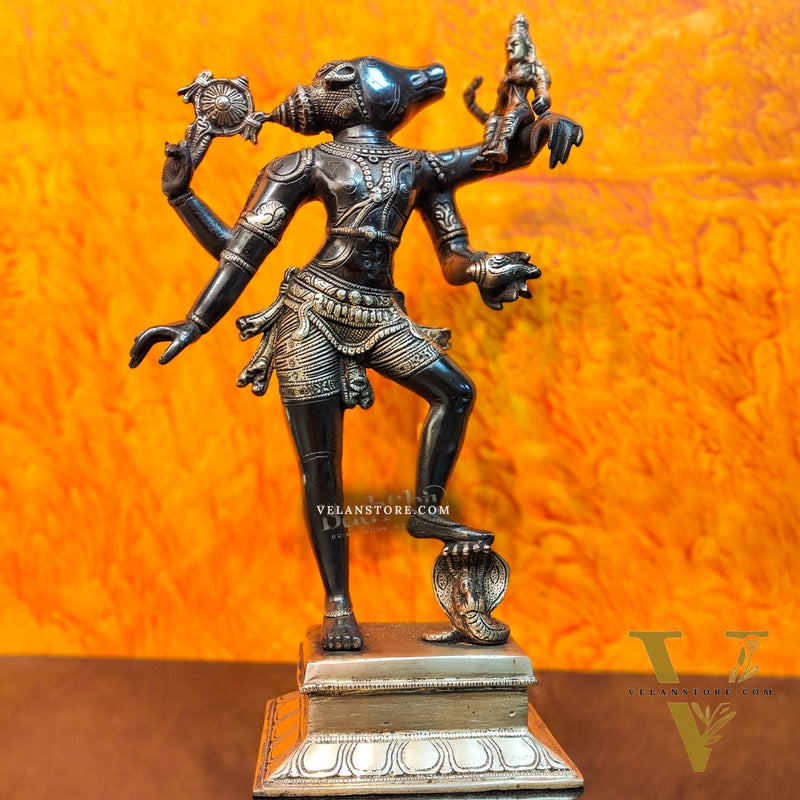 Varaha with Bhooma Devi Varaha Lakshmi Brass Statue 17 inch Black Gold