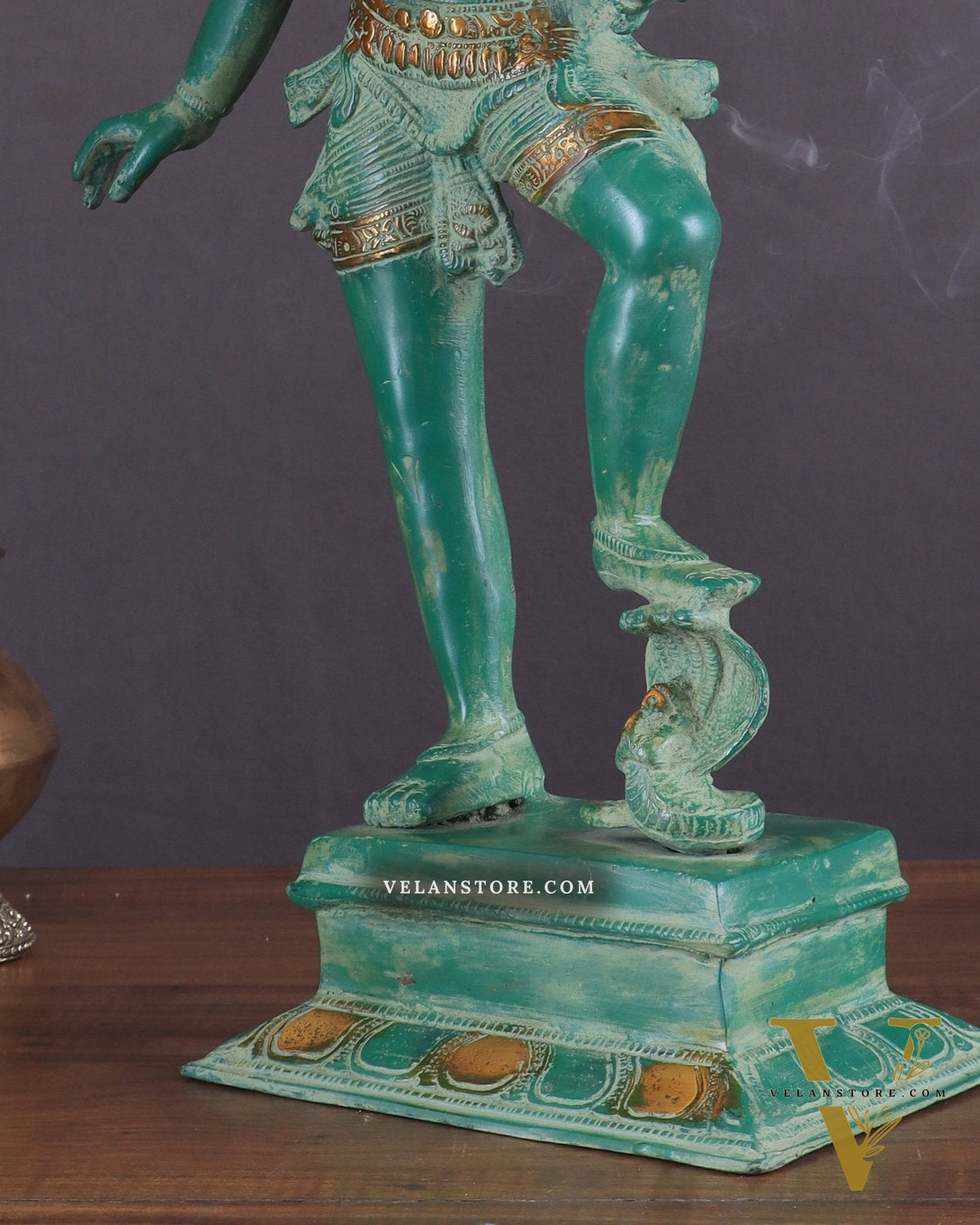 Varaha with Bhooma Devi Varaha Lakshmi Brass Statue 17 inch Green vintage