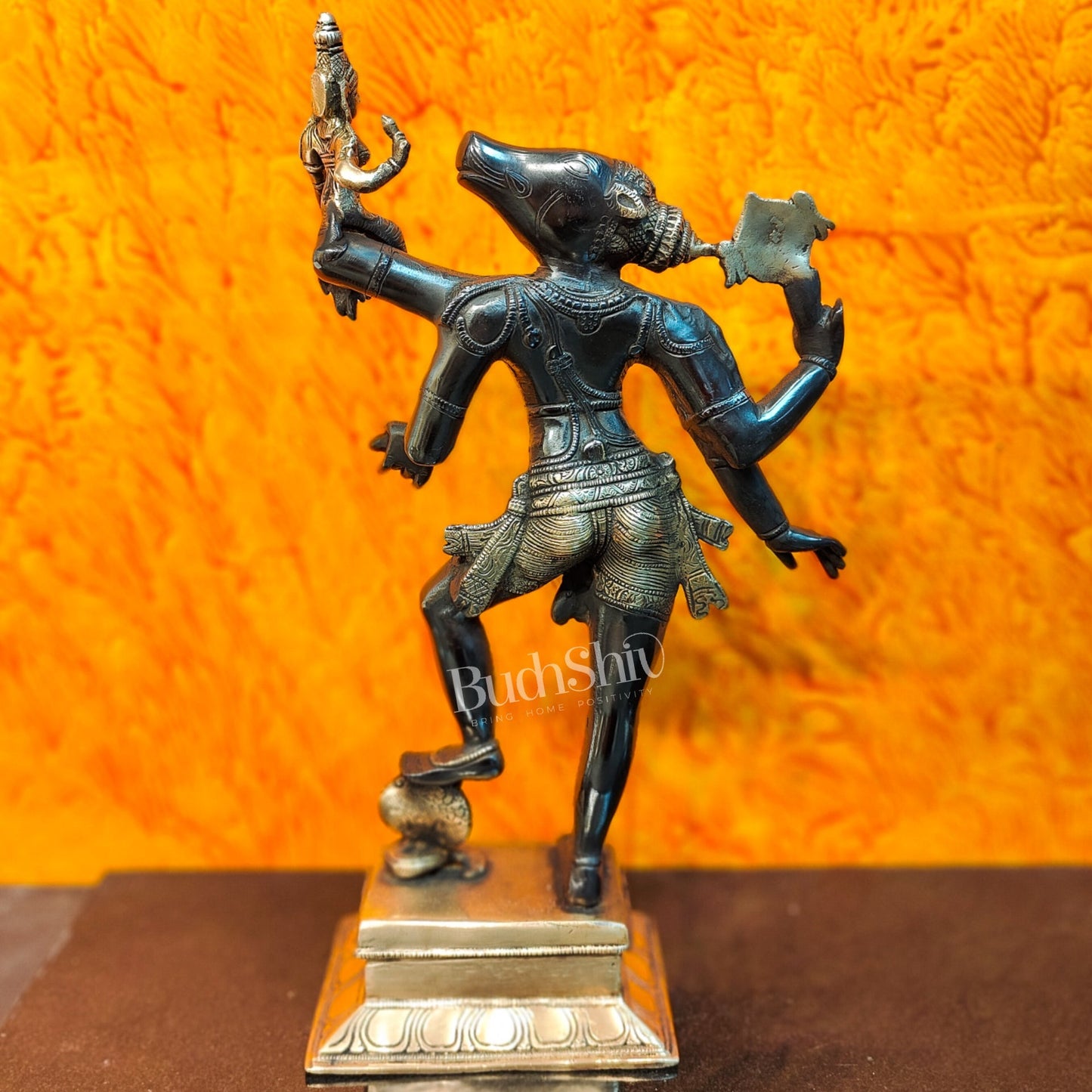 Varaha with Bhooma Devi Varaha Lakshmi Brass Statue 17 inch Black Gold
