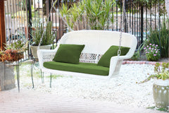 Bryn Double Seater Hanging Swing Without Stand For Balcony , Garden Swing (White)