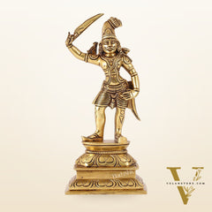 Veer bhadra Brass Superfine Statue 10"