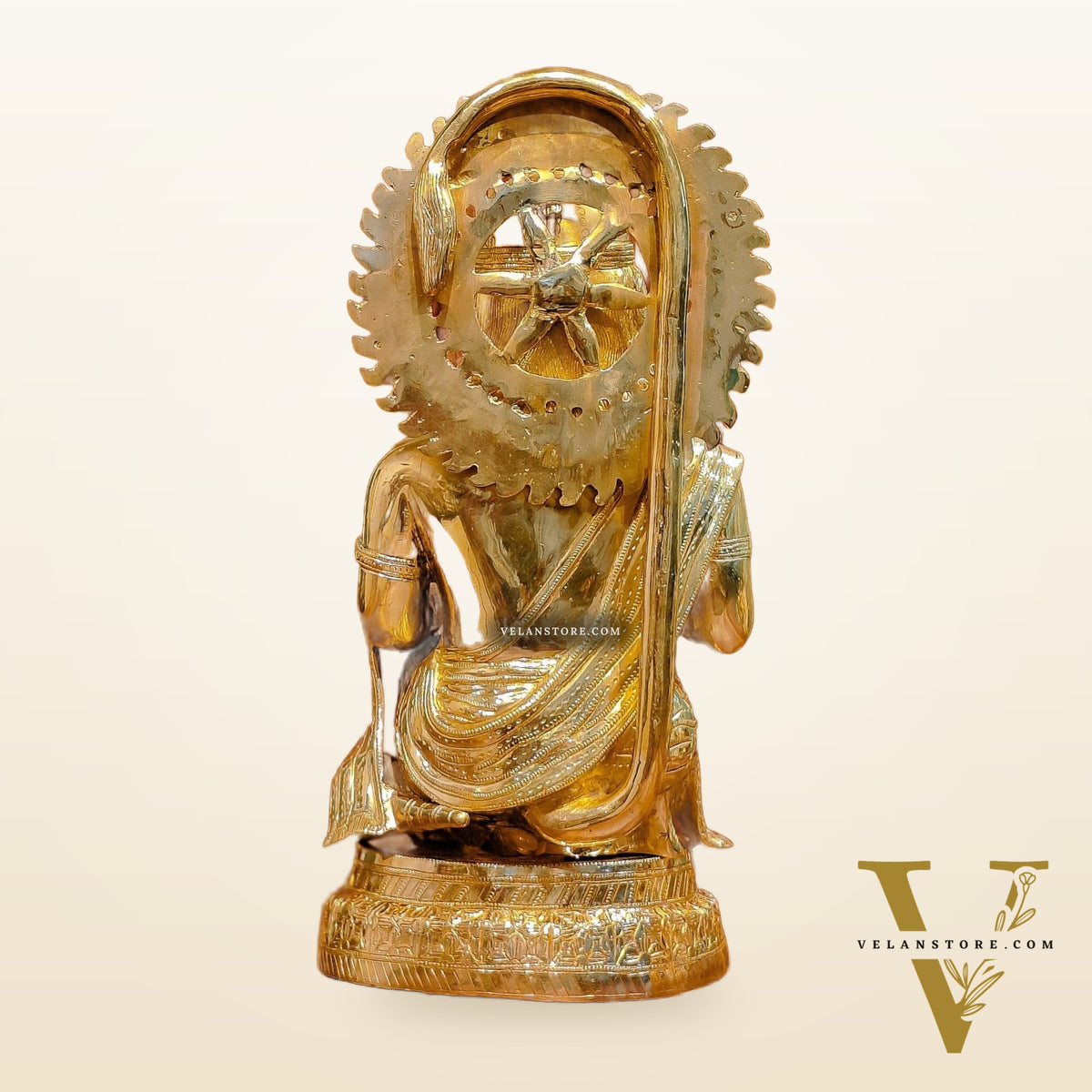 Veer Hanuman Brass Statue | Kneeling Aashirwaad Mudra | 19.5 inch