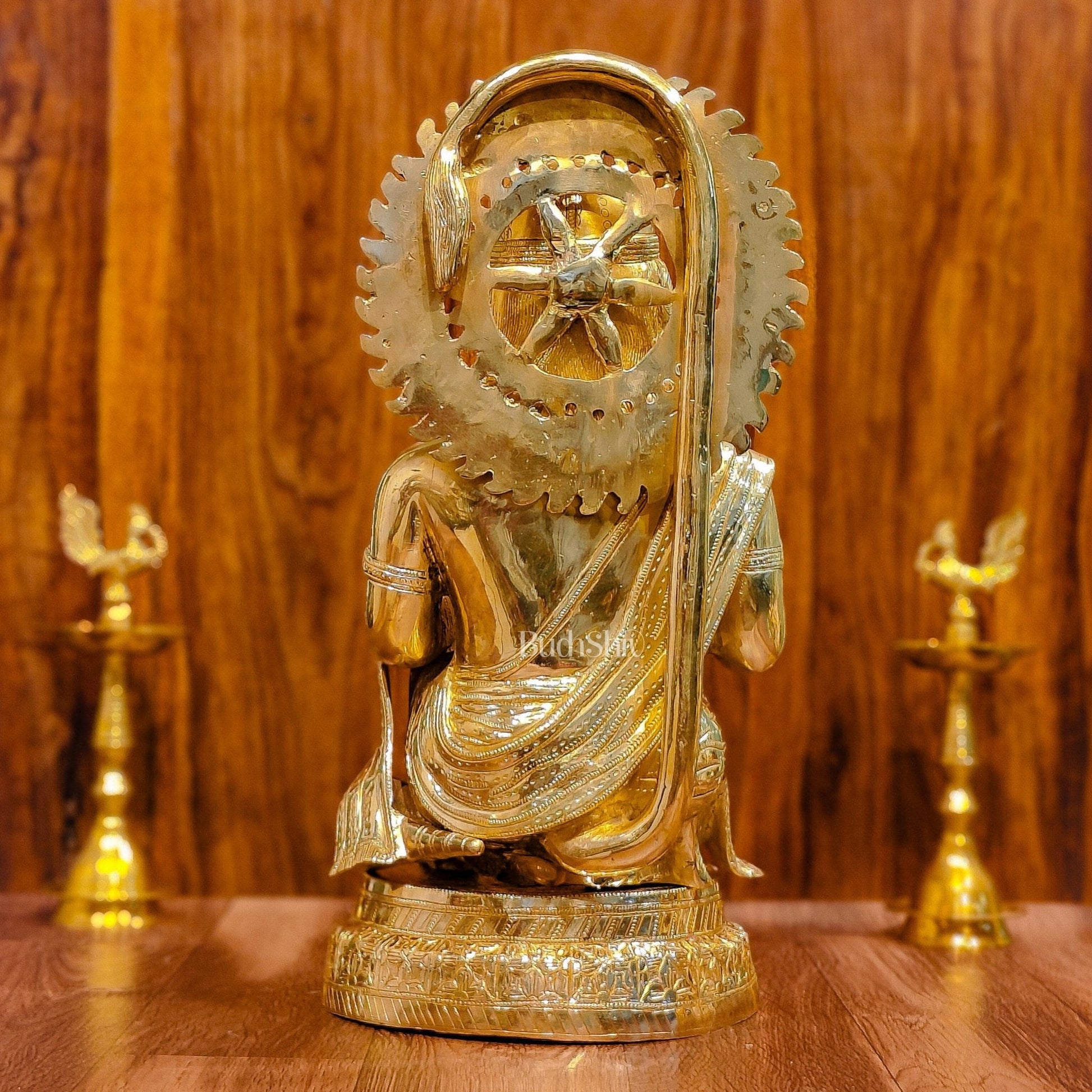 Veer Hanuman Brass Statue | Kneeling Aashirwaad Mudra | 19.5 inch