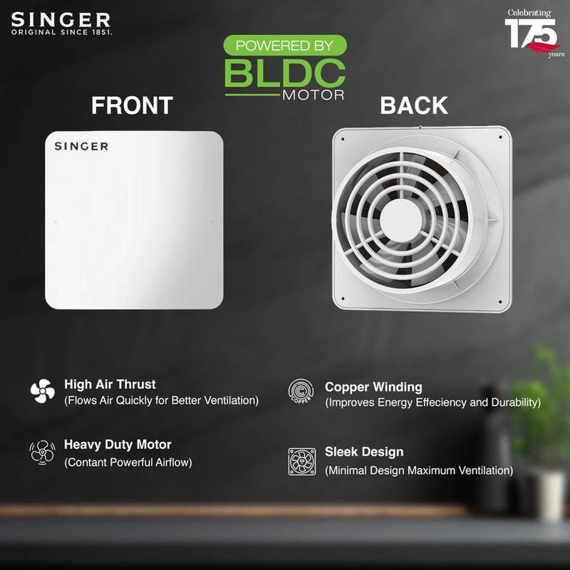 SINGER Venti X BLDC Exhaust Fan 150 mm-5