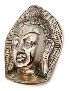 Big Buddha Mask | Buddha Wall Hanging, Silver, 11 Inch, 1 Piece