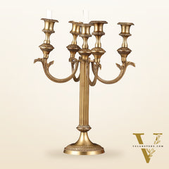Victorian Style Brass Candle Holder | Height 14 inch