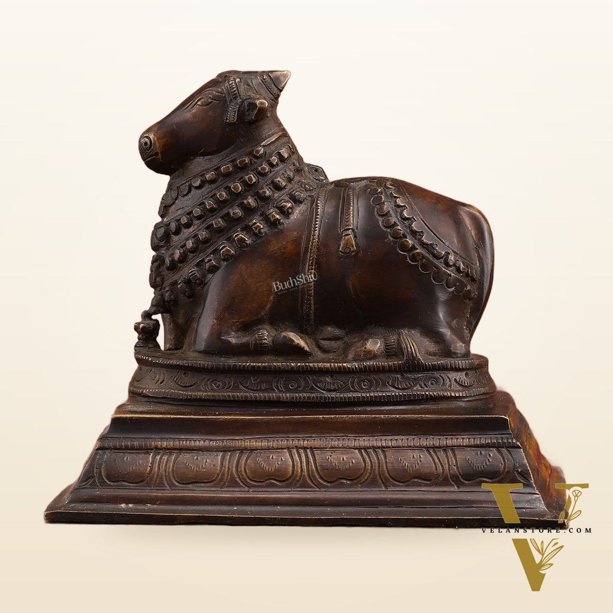 Vintage Brass Nandi Sculpture – Medium Size 6" Handcrafted Statue