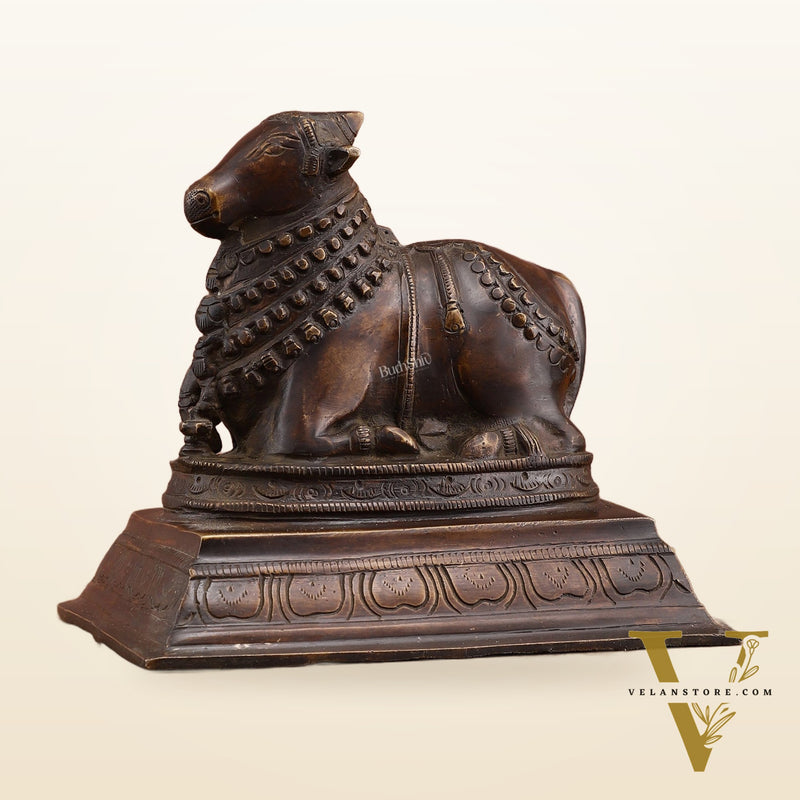 Vintage Brass Nandi Sculpture – Medium Size 6" Handcrafted Statue