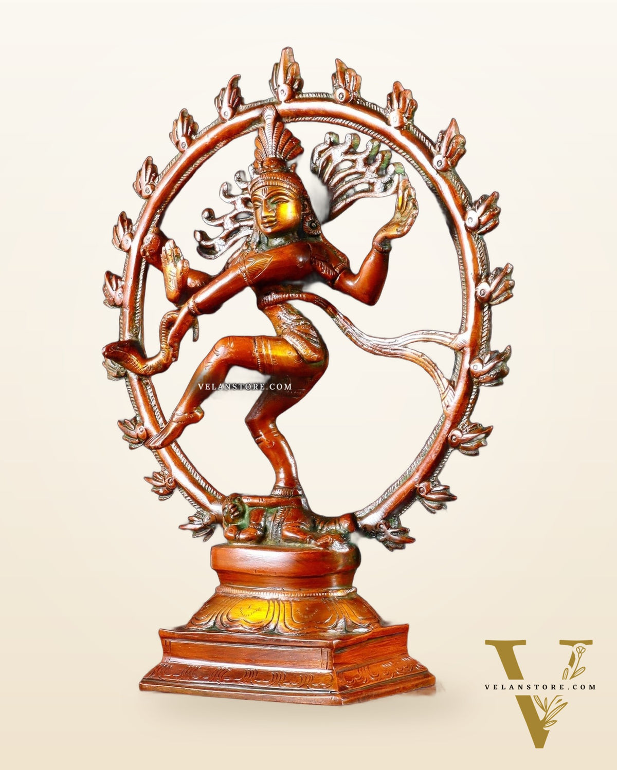 Vintage Brass Nataraja Sculpture – 9.2”