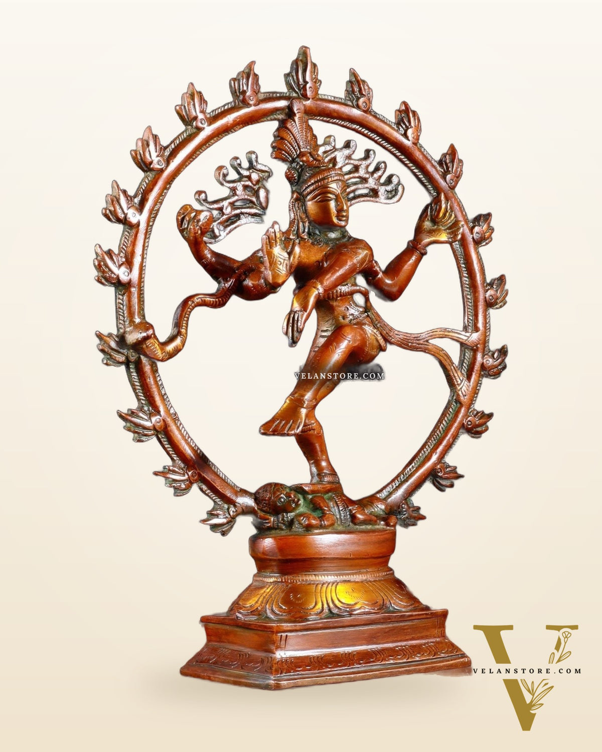 Vintage Brass Nataraja Sculpture – 9.2”