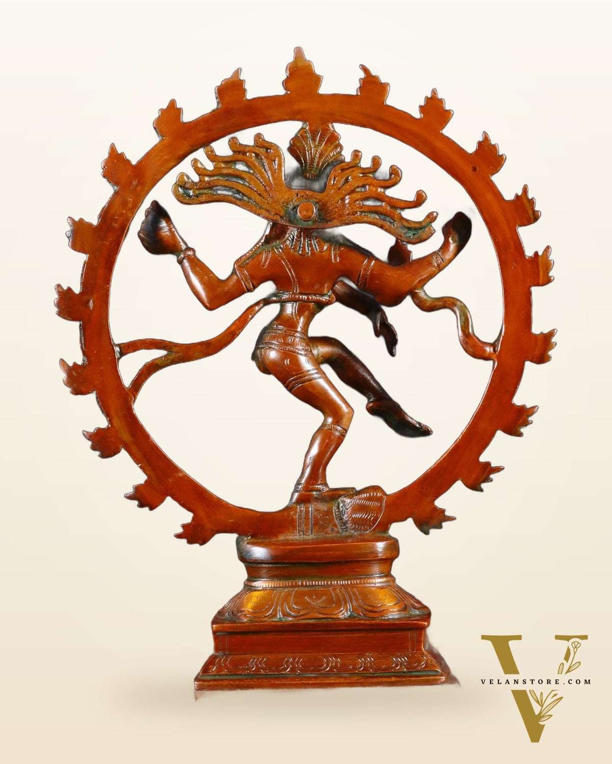 Vintage Brass Nataraja Sculpture – 9.2”