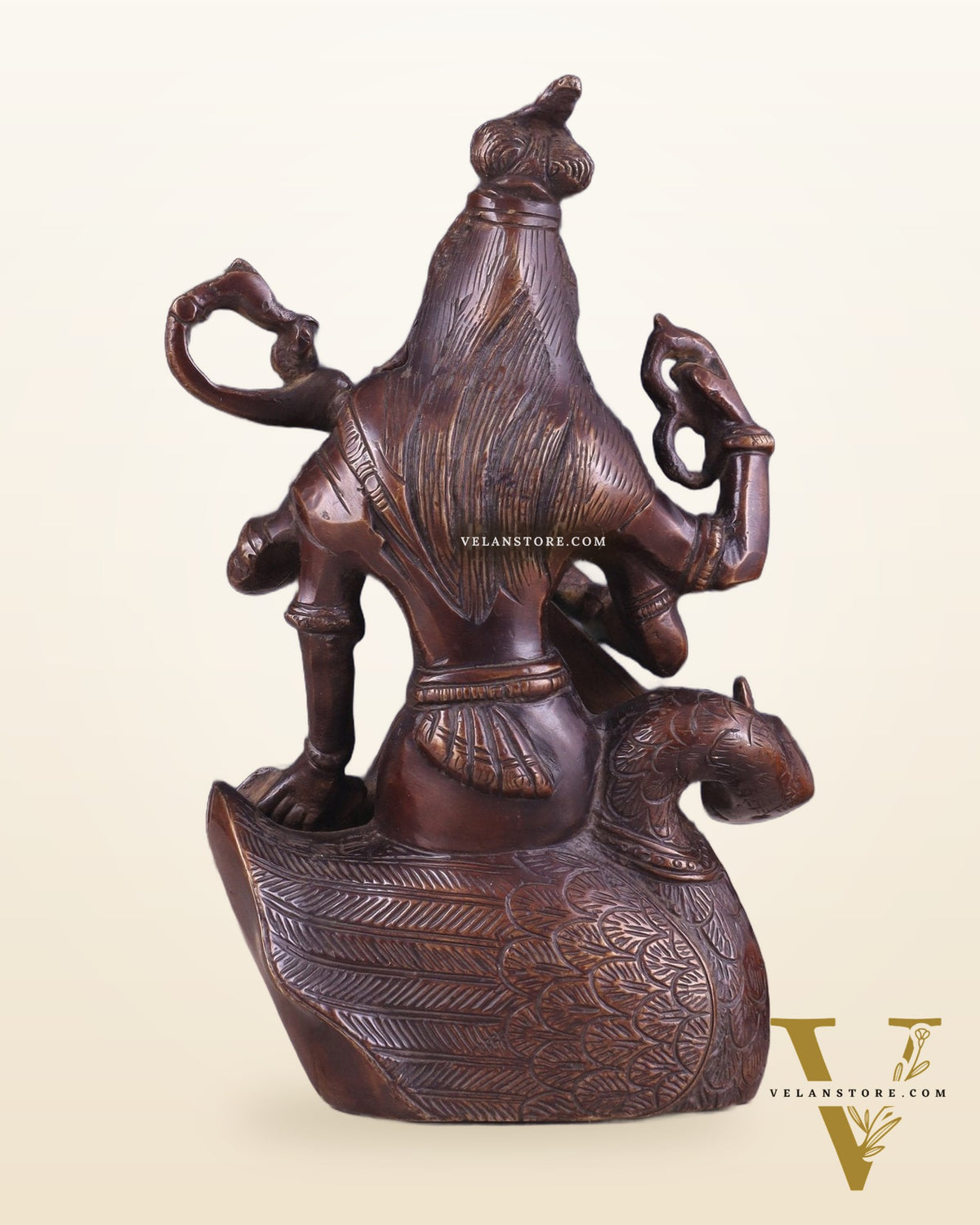 Vintage Brass Nepalese Goddess Saraswati Idol | Exquisite Craftsmanship