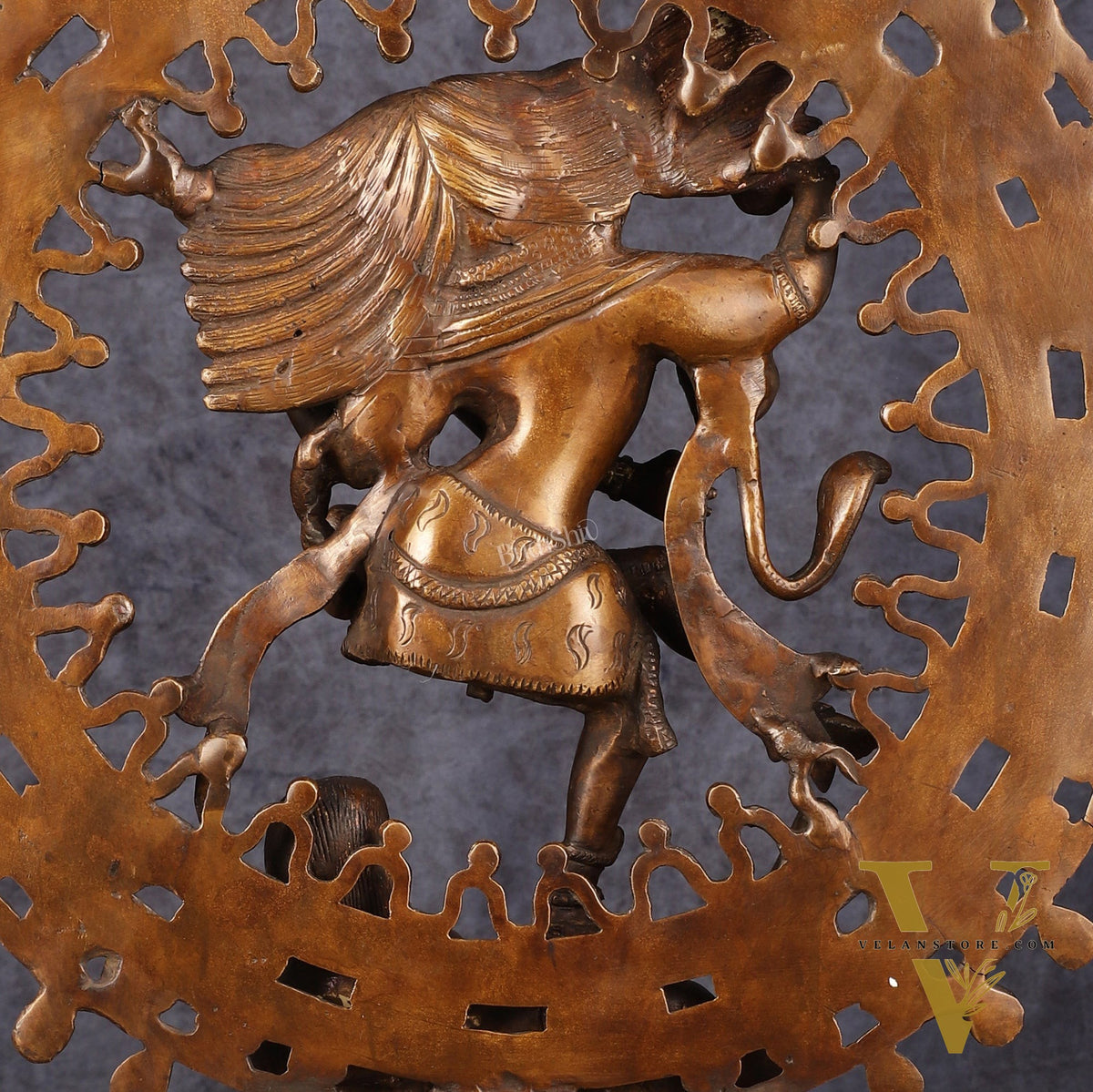 Vintage Brass Superfine Nataraja Statue with Beautiful Dreadlocks - 17" Divine Sculpture