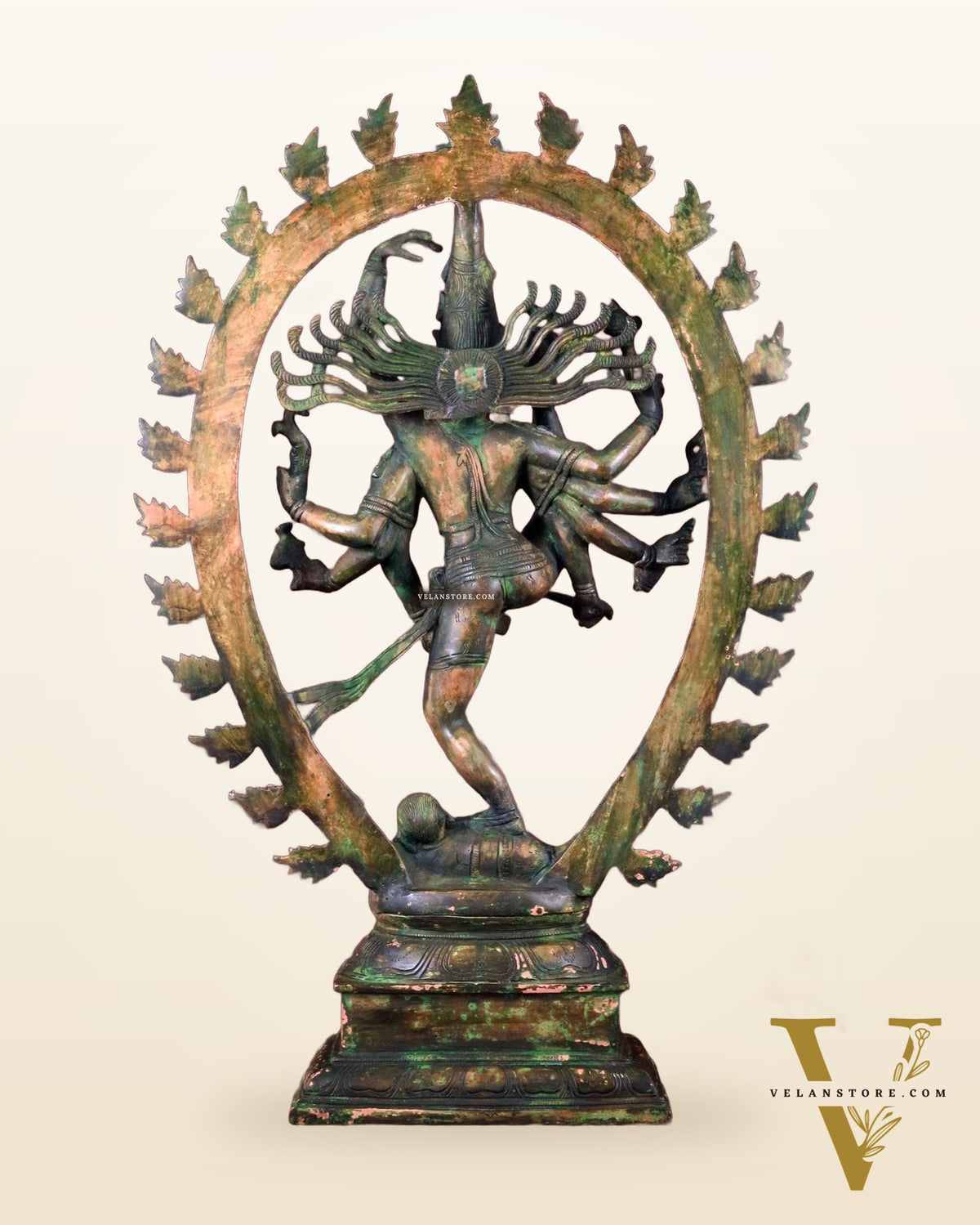 Vintage Brass Urdhava Tandava Nataraja Statue - 24.5 inch